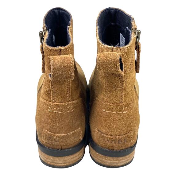 Sorel Women’s Emilie Brown Leather Zip Ankle Bootie Size US 5.5 - Picture 7 of 9